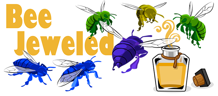 Orchid Bee illustration with perfume