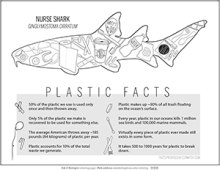 Ocean plastics coloring page created by Ashley Thomson